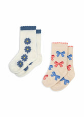 Accessories | Kids Konges Sløjd 2 PACK JAQUARD SOCKS Bow Mix