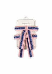 Accessories | Kids Konges Sløjd 2 PACK LONG VELVET BOW HAIR CLIPS Mellow Rose