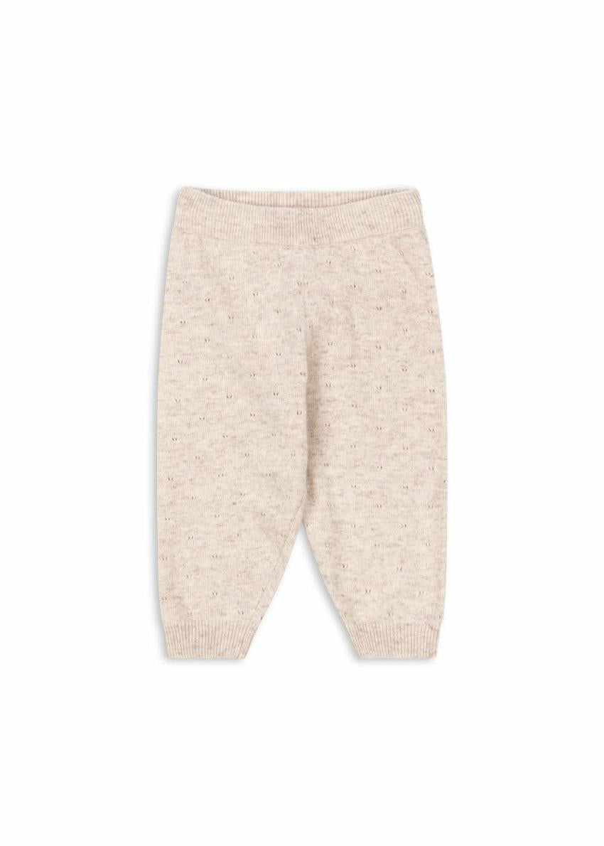 Bottoms | Kids Konges Sløjd MINO KNIT PANTS Off White Melange Pointelle