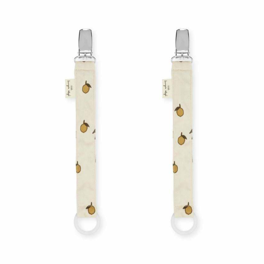 Changing & Nursing | Kids Konges Sløjd 2 PACK PACIFIER STRAP Lemon