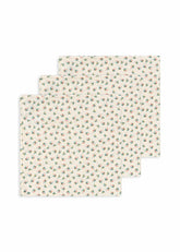 Changing & Nursing | Kids Konges Sløjd 3 PACK MUSLIN CLOTH GOTS Fleur Coloré