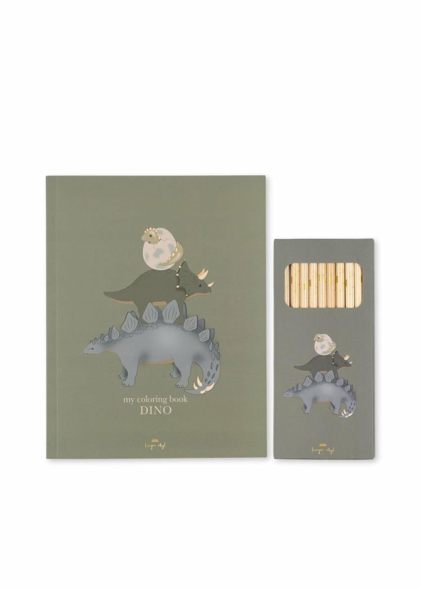 Creative & Games | Kids Konges Sløjd COLORING BOOK AND CRAYONS Dino