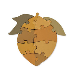 Creative & Games | Kids Konges Sløjd WOODEN PUZZLE NUMBERS LEMON FSC Lemon