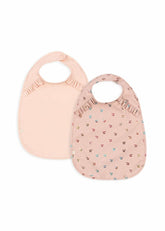 Dinner Time | Kids Konges Sløjd 2 PACK DINNER BIB WITH FRILL Fairy Cherry/cameo Rose