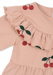 Dresses | Kids Konges Sløjd MALLI CHERRY GLITTER DRESS GOTS Ma Grande Cerise Glitter Mellow