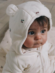 Outerwear | Kids Konges Sløjd NEWBORN ONESIE WITH HOOD Cherry