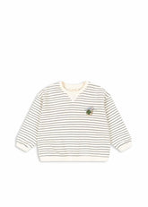 Tops | Kids Konges Sløjd AMIO SWEAT SHIRT GOTS Antique White / Ombre Blue