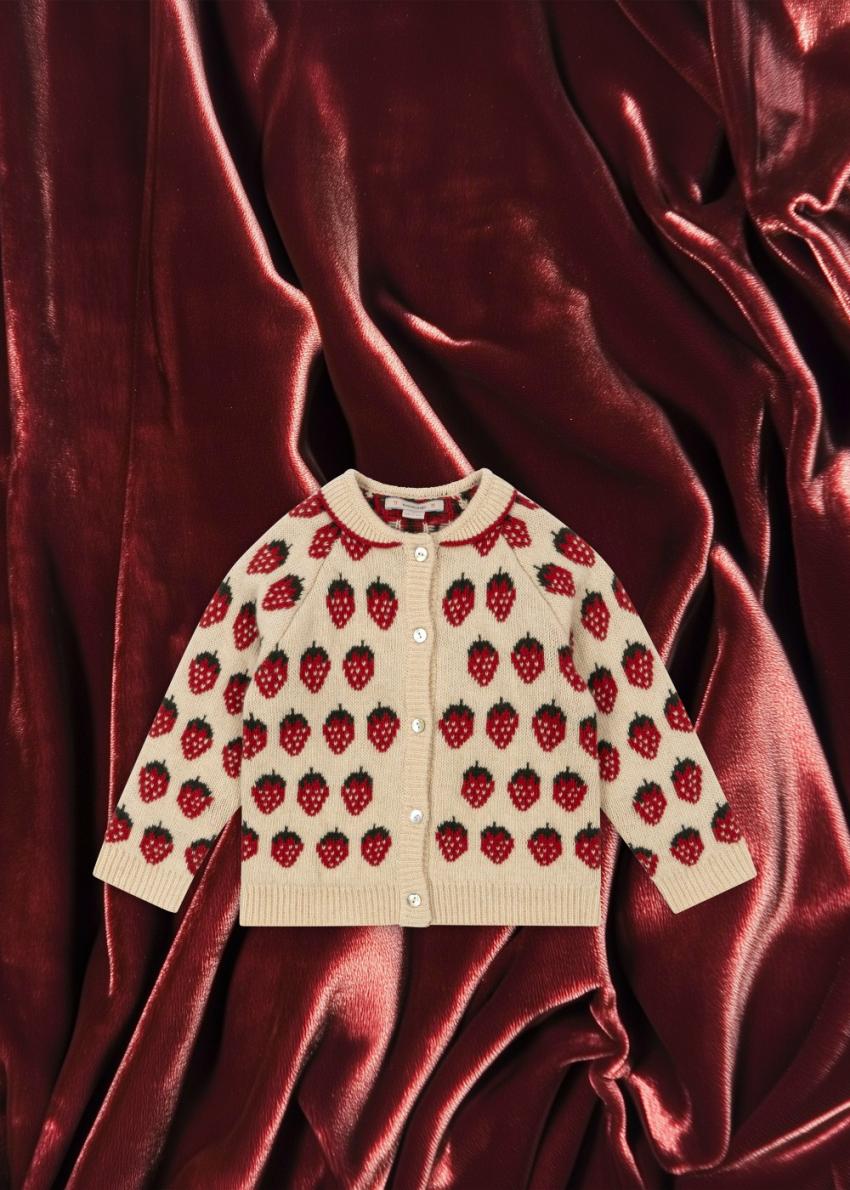 Tops | Kids Konges Sløjd BELOU KNIT COLLAR CARDIGAN Strawberry