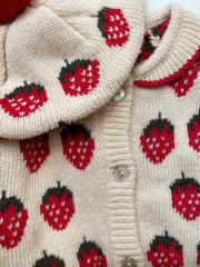 Tops | Kids Konges Sløjd BELOU KNIT COLLAR CARDIGAN Strawberry