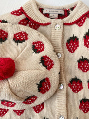 Tops | Kids Konges Sløjd BELOU KNIT COLLAR CARDIGAN Strawberry
