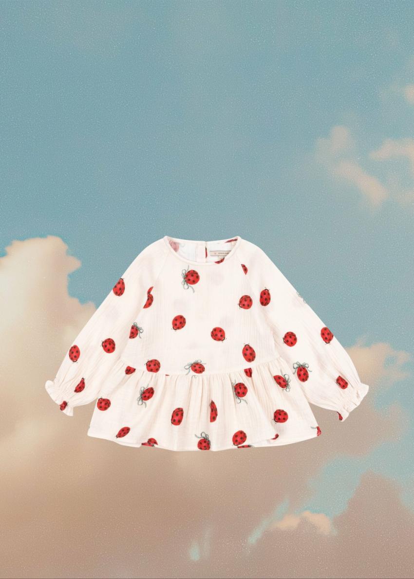 Tops | Kids Konges Sløjd COCO LADYBUG BLOUSE GOTS Ladybug Bow