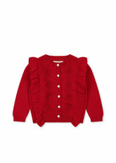 Tops | Kids Konges Sløjd FIOL FRILL CARDIGAN Barbados Cherry