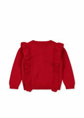 Tops | Kids Konges Sløjd FIOL FRILL CARDIGAN Barbados Cherry