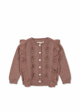 Tops | Kids Konges Sløjd FIOL FRILL CARDIGAN Burlwood