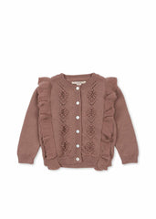 Tops | Kids Konges Sløjd FIOL FRILL CARDIGAN Burlwood