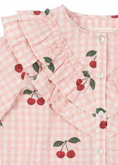 Tops | Kids Konges Sløjd KIM FRILL BLOUSE GOTS Cherry Check