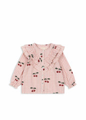 Tops | Kids Konges Sløjd KIM FRILL BLOUSE GOTS Cherry Check