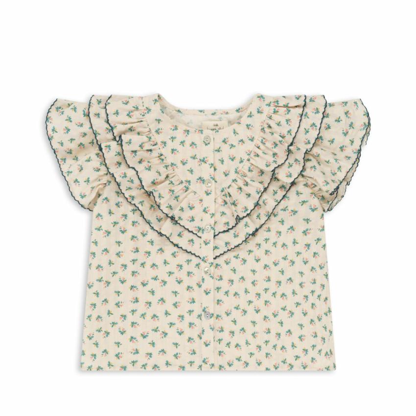 Tops | Kids Konges Sløjd KIM FRILL SS SHIRT GOTS Fleur Coloré