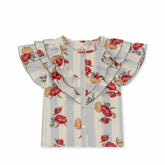 Tops | Kids Konges Sløjd KIM FRILL SS SHIRT Peony Stripe