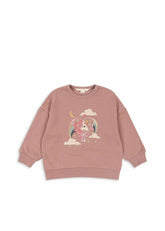 Tops | Kids Konges Sløjd LOU GLITTER SWEAT SHIRT OCS Mahogany Rose