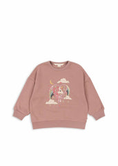 Tops | Kids Konges Sløjd LOU GLITTER SWEAT SHIRT OCS Mahogany Rose