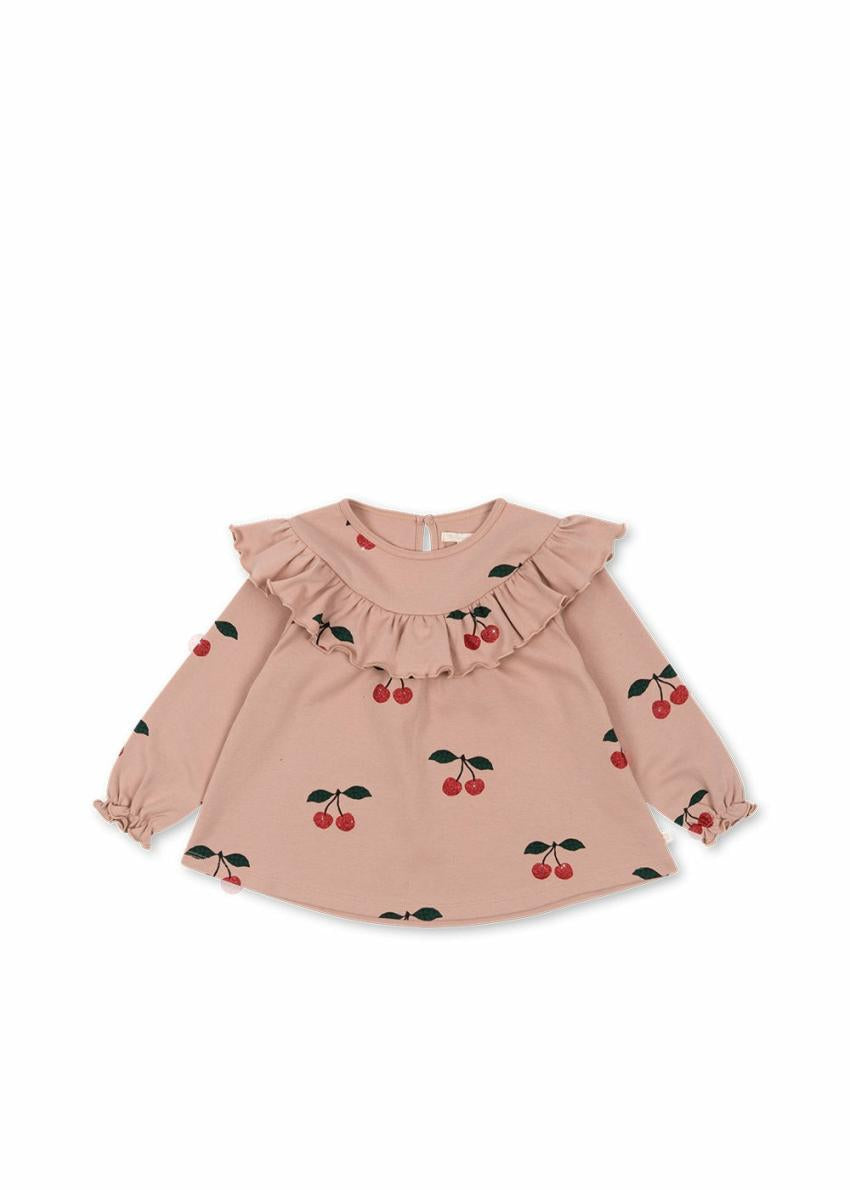 Tops | Kids Konges Sløjd MALLI CHERRY GLITTER BLOUSE GOTS Ma Grande Cerise Glitter Mellow