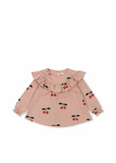 Tops | Kids Konges Sløjd MALLI CHERRY GLITTER BLOUSE GOTS Ma Grande Cerise Glitter Mellow
