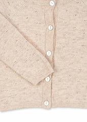 Tops | Kids Konges Sløjd MINO KNIT CARDIGAN Off White Melange Pointelle