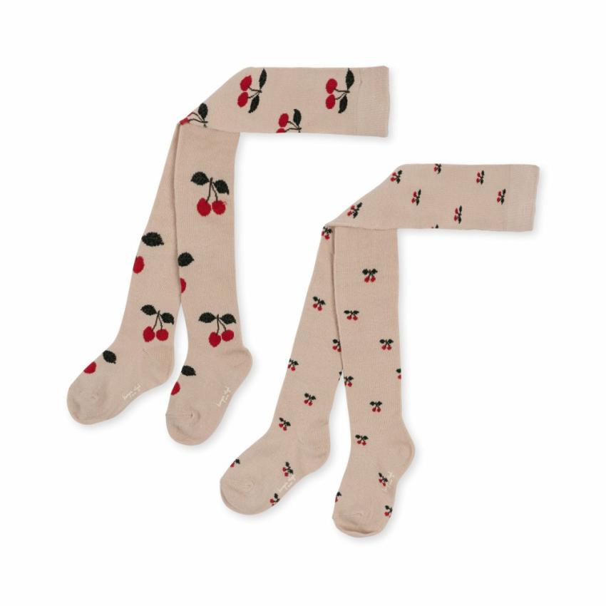 Accessories | Kids Konges Sløjd 2 PACK JACQUARD TIGHTS Big Cherry/cherry