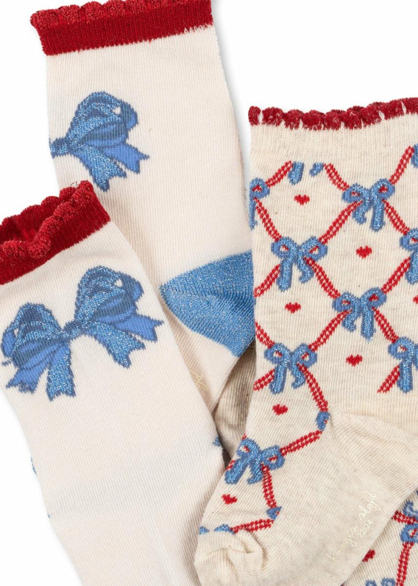 Accessories | Kids Konges Sløjd 2 PACK JAQUARD BOW SOCKS Bow Mix