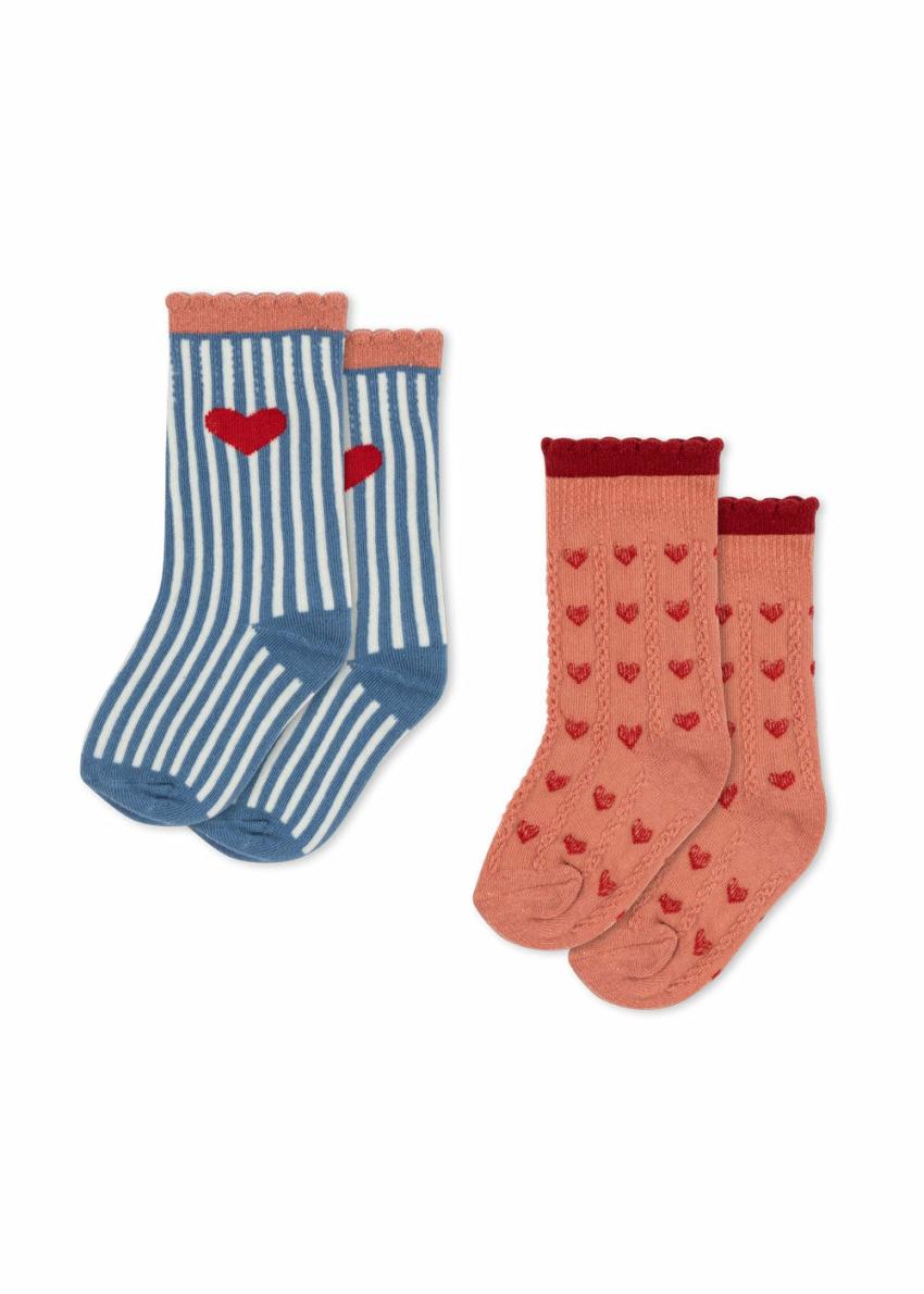Accessories | Kids Konges Sløjd 2 PACK JAQUARD SOCKS Heart Mix