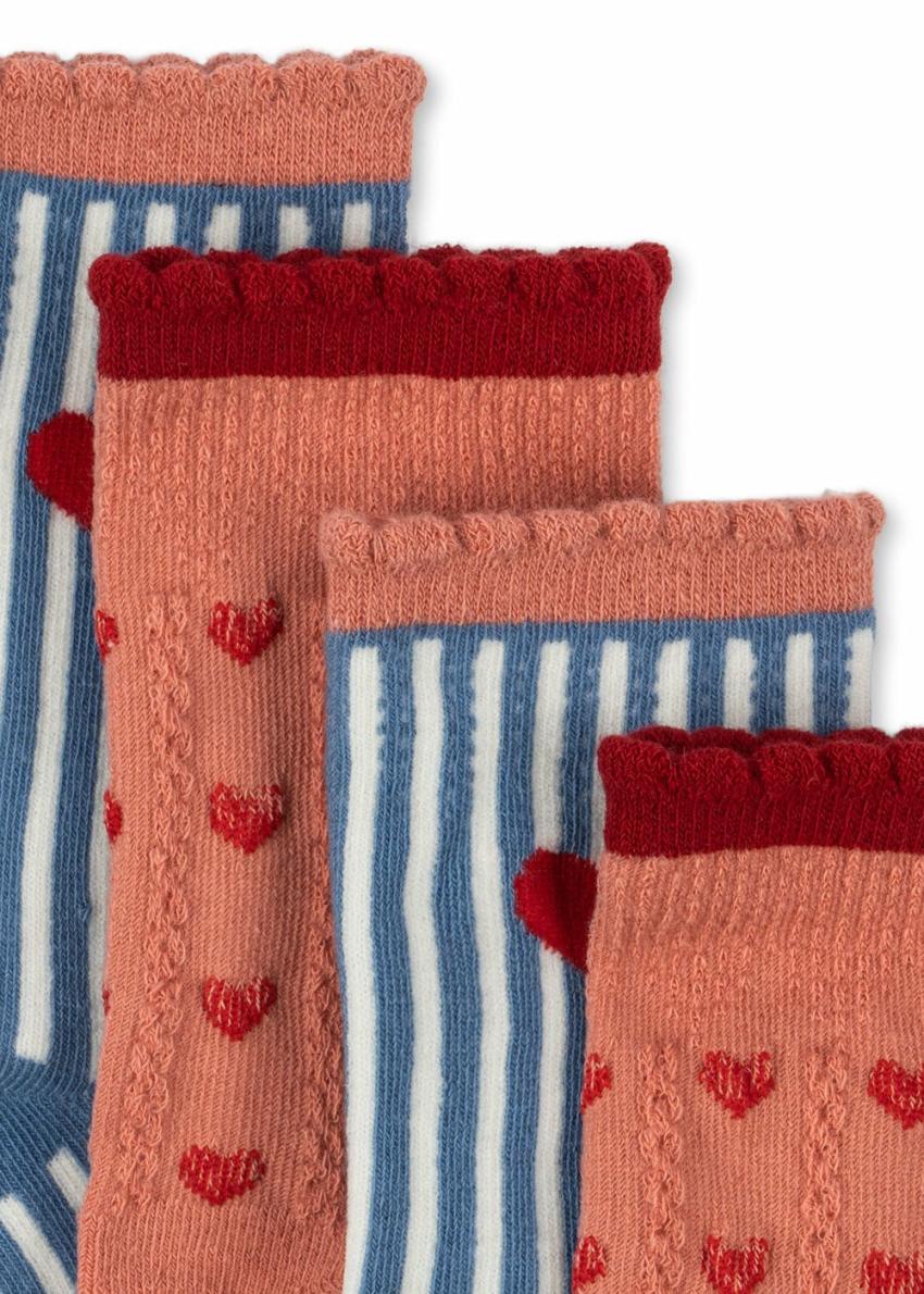 Accessories | Kids Konges Sløjd 2 PACK JAQUARD SOCKS Heart Mix