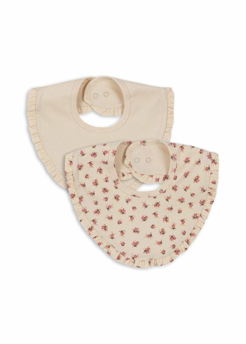 Accessories | Kids Konges Sløjd BASIC 2 PACK FRILL BIB Buttercream/bloomie