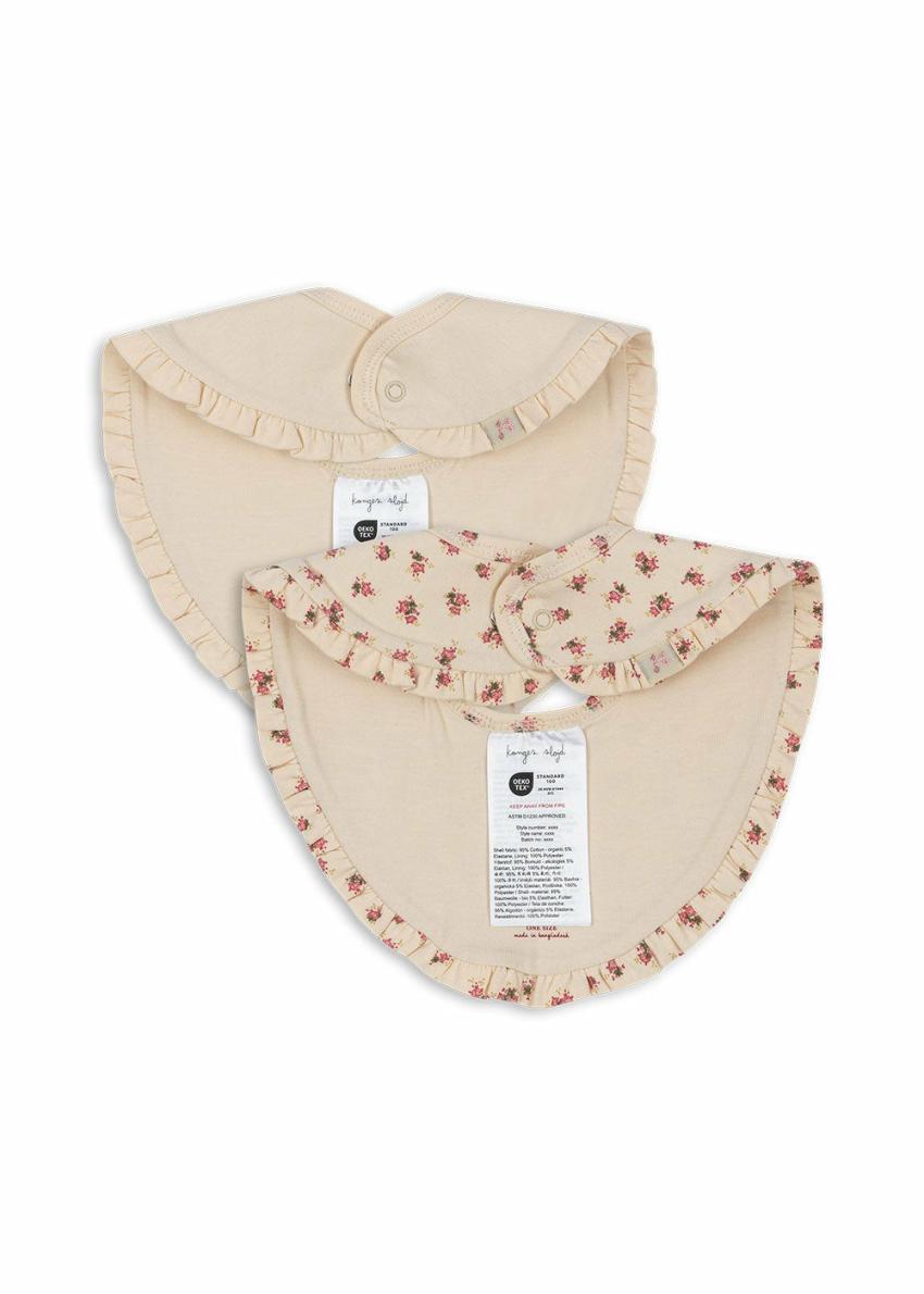 Accessories | Kids Konges Sløjd BASIC 2 PACK FRILL BIB Buttercream/bloomie