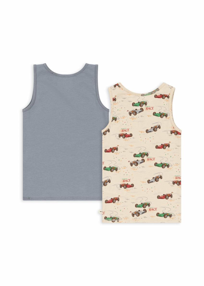 Accessories | Kids Konges Sløjd BASIC 2 PACK TANKTOP GOTS Tradewinds / Grand Prix