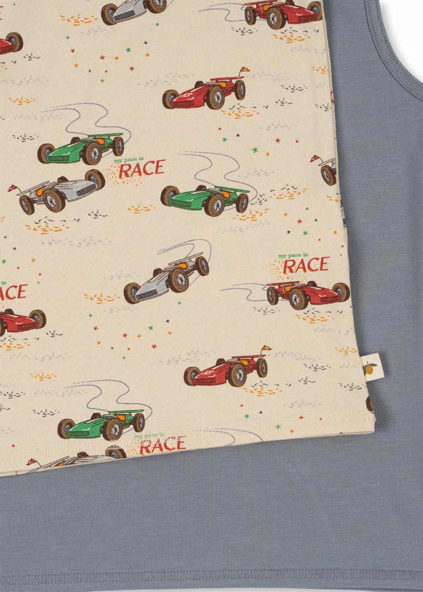 Accessories | Kids Konges Sløjd BASIC 2 PACK TANKTOP GOTS Tradewinds / Grand Prix