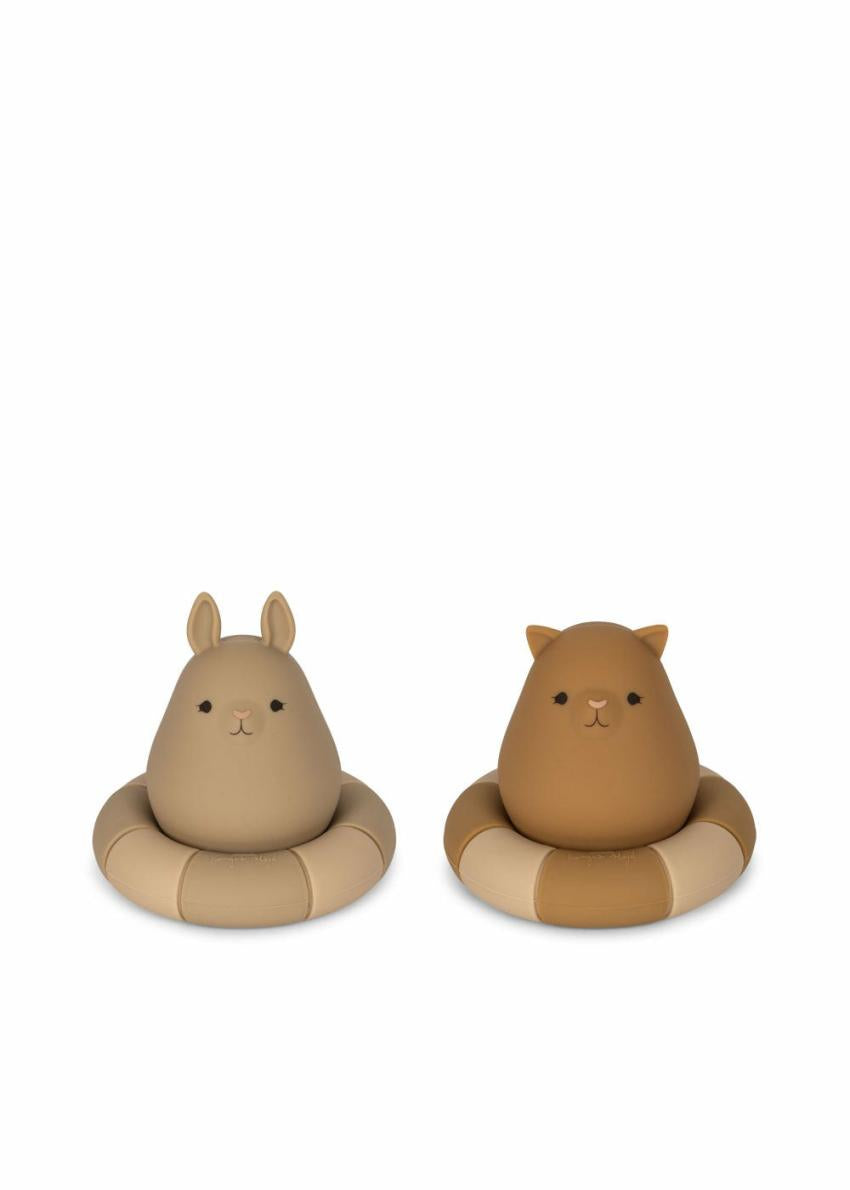 Bath Time | Kids Konges Sløjd 2 PACK SILICONE BATH TOYS SWIM RING Warm Clay Mix