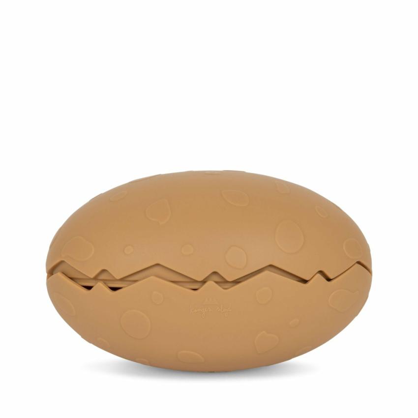 Bath Time | Kids Konges Sløjd SILICONE BATH TOY DINO EGG Almond Mix