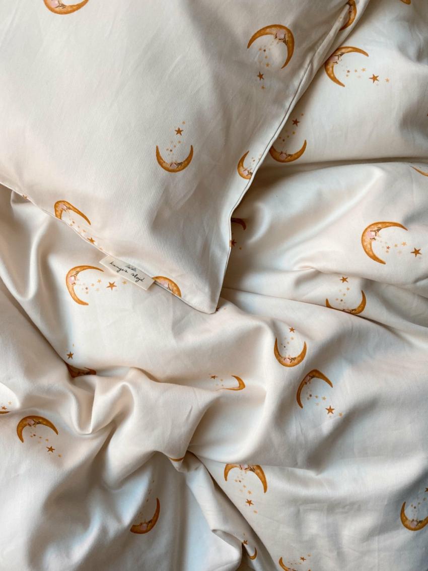 Bedtime | Kids Konges Sløjd JUNIOR BEDDING GOTS 100X140 Moon/light Grey