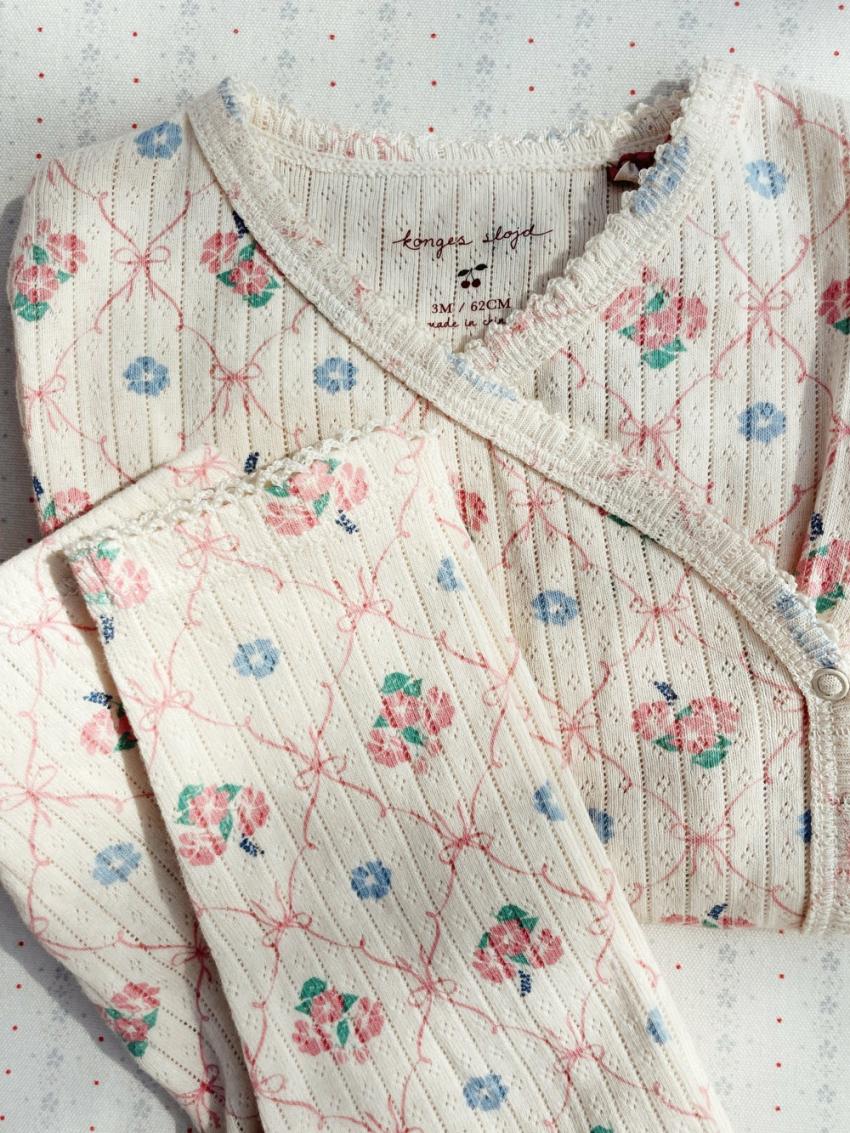 Bodystockings | Kids Konges Sløjd MINNIE NEWBORN BODY GOTS Fleur Decor