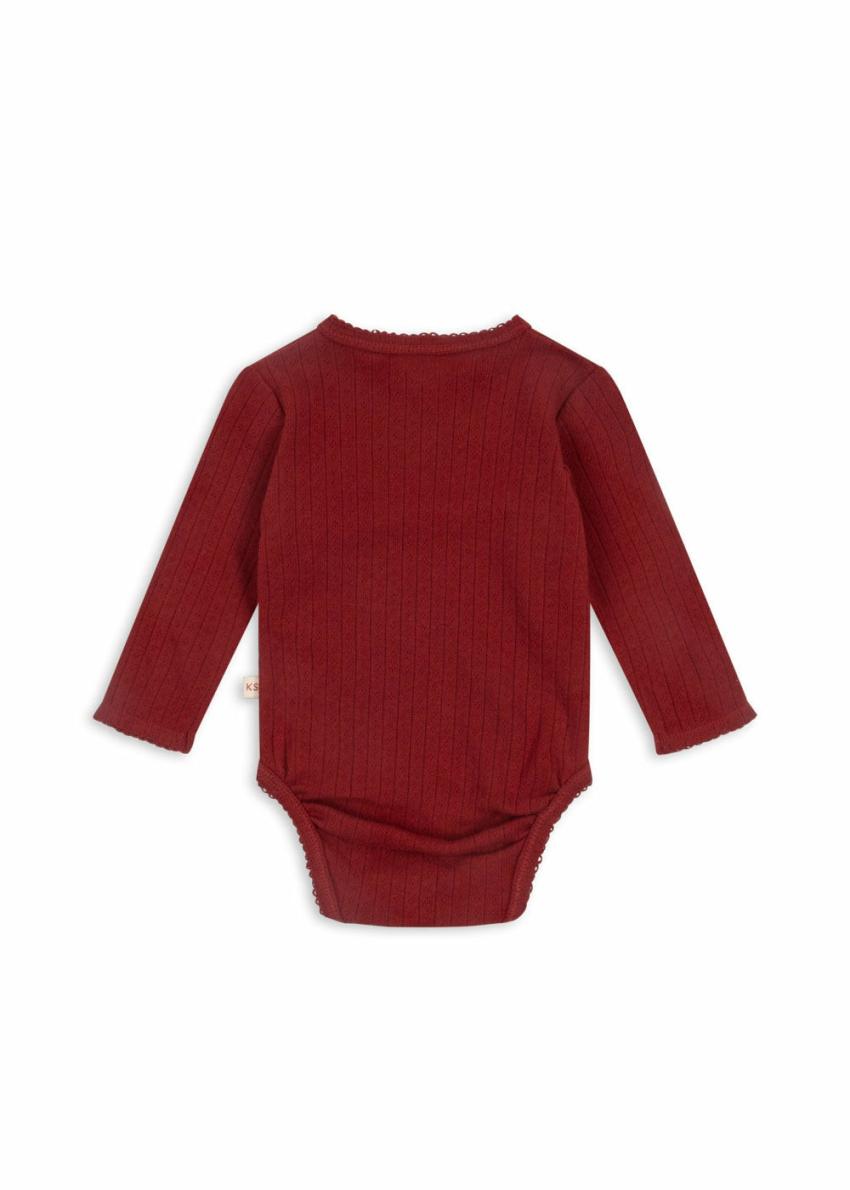Bodystockings | Kids Konges Sløjd MINNIE NEWBORN BODY GOTS Red Dahlia