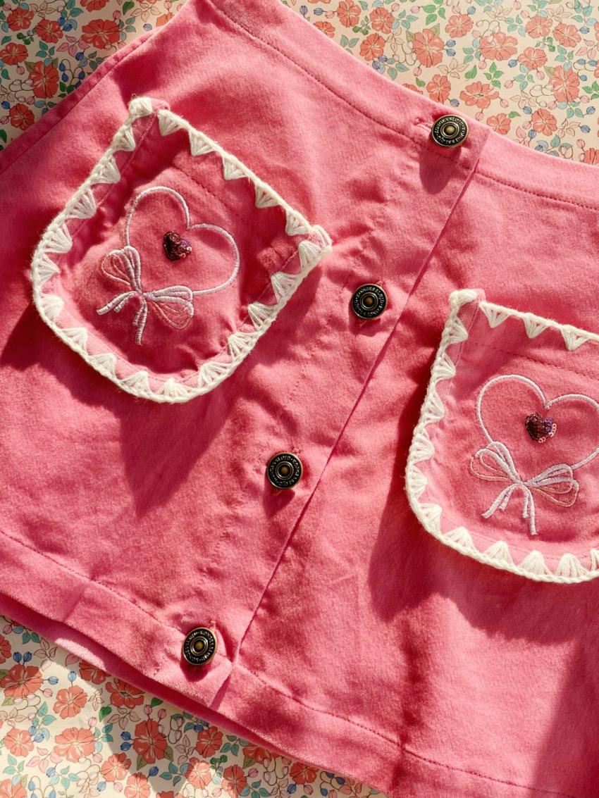 Bottoms | Kids Konges Sløjd LUCKY SKIRT GOTS Flamingo Plume