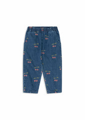 Bottoms | Kids Konges Sløjd MAGOT FRILL PANTS GOTS Ma Grande Cerise Denim