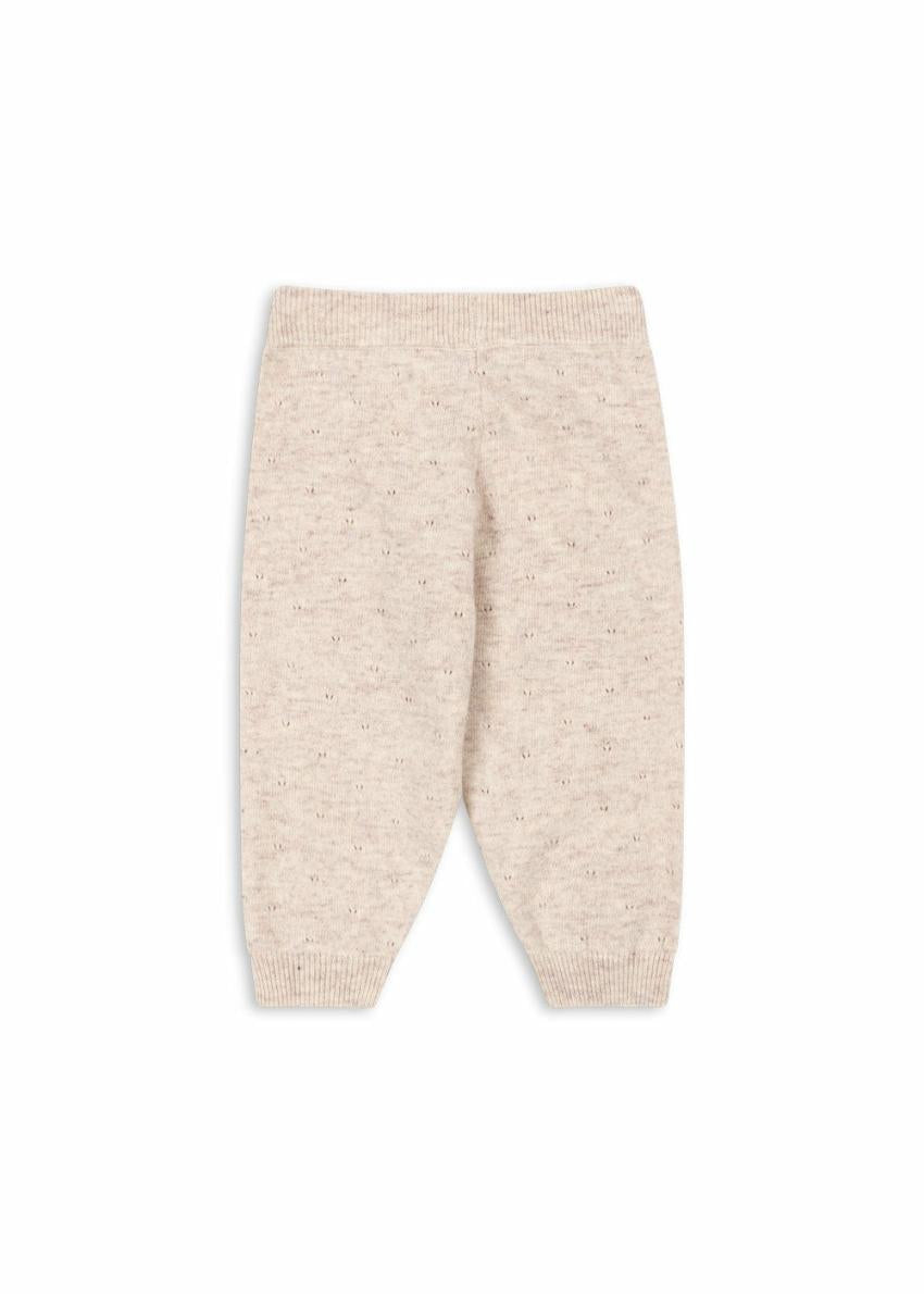 Bottoms | Kids Konges Sløjd MINO KNIT PANTS Off White Melange Pointelle