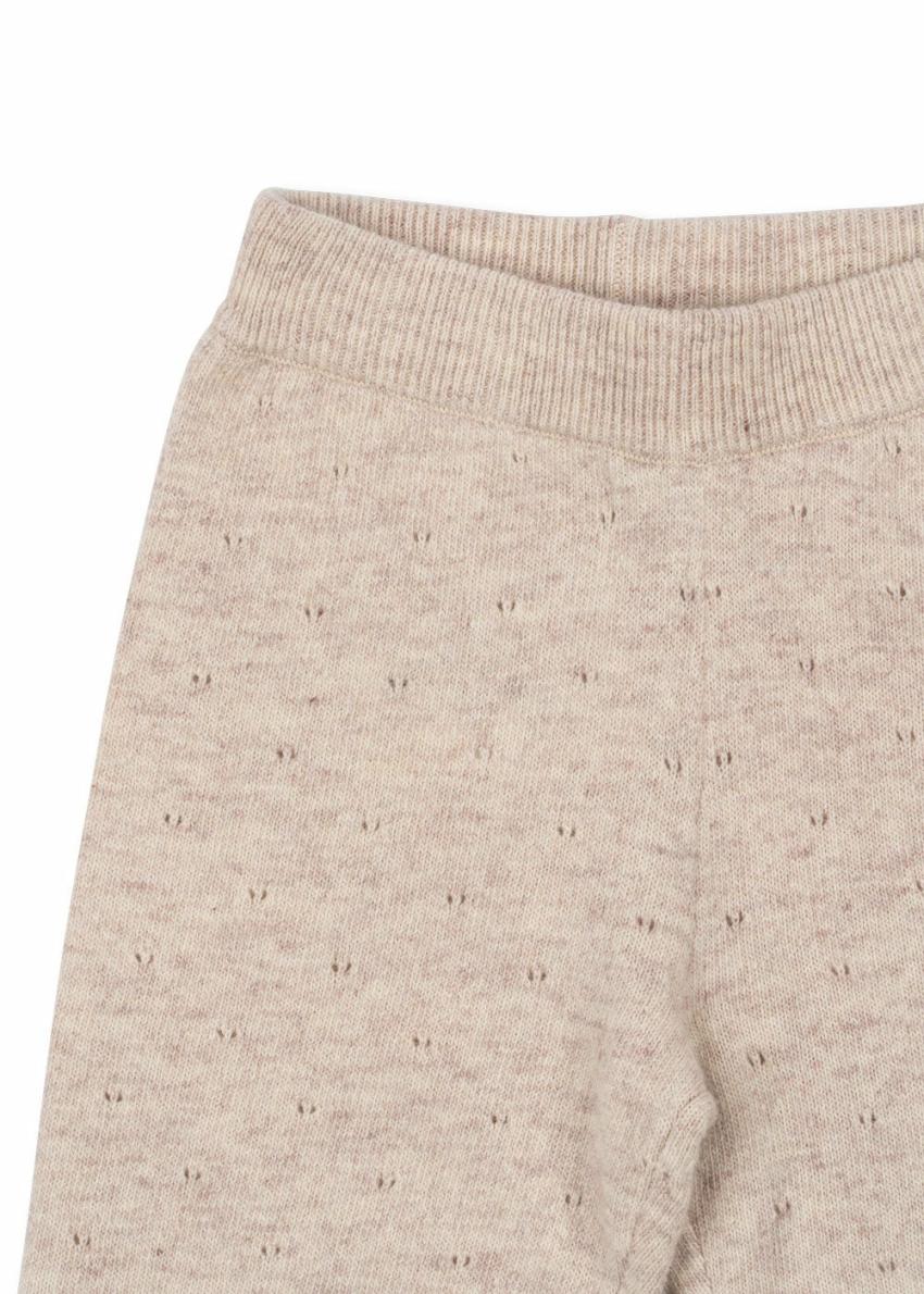 Bottoms | Kids Konges Sløjd MINO KNIT PANTS Off White Melange Pointelle