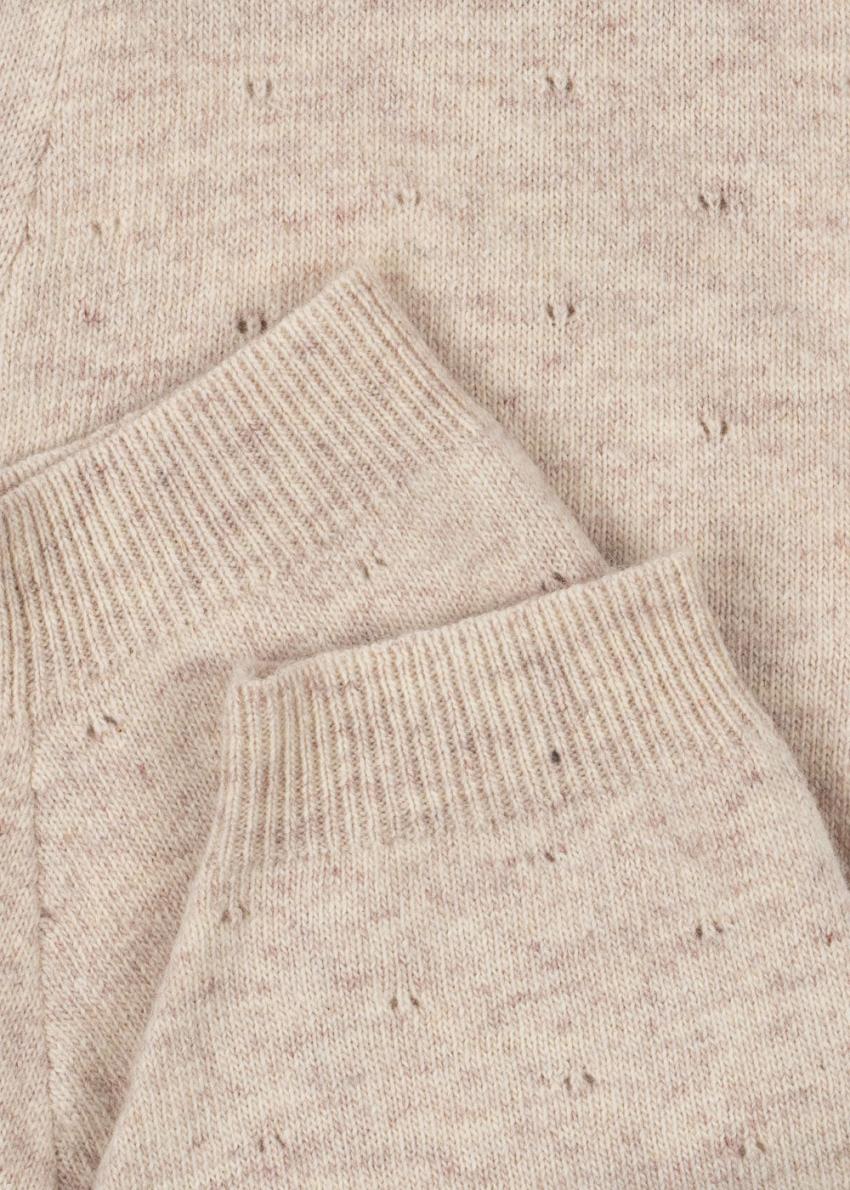 Bottoms | Kids Konges Sløjd MINO KNIT PANTS Off White Melange Pointelle