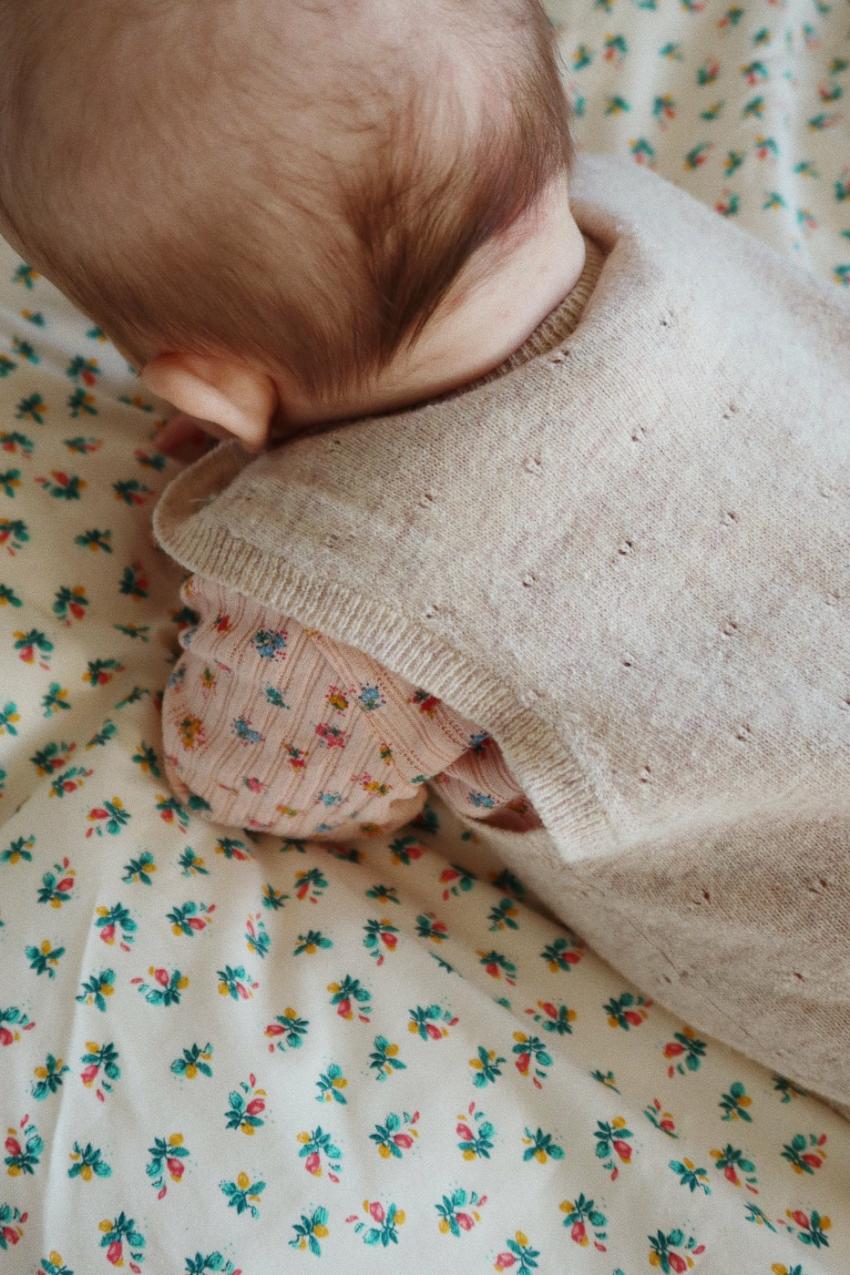 Bottoms | Kids Konges Sløjd MINO KNIT SPENCER Off White Melange Pointelle