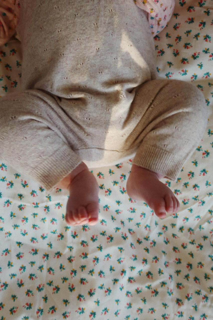 Bottoms | Kids Konges Sløjd MINO KNIT SPENCER Off White Melange Pointelle