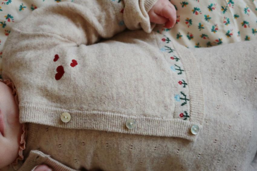 Bottoms | Kids Konges Sløjd MINO KNIT SPENCER Off White Melange Pointelle