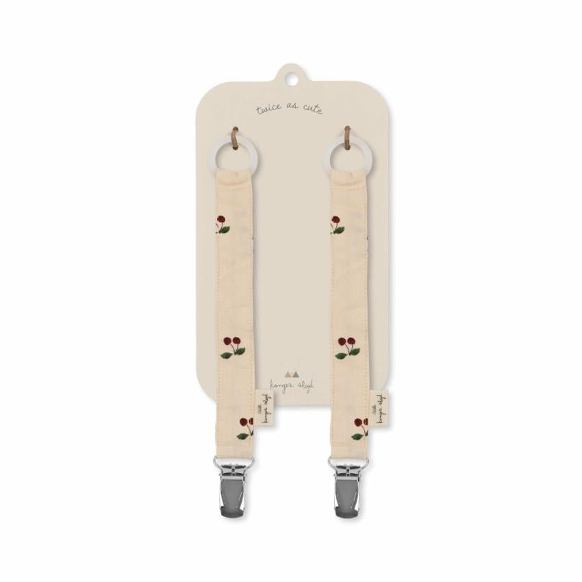 Changing &amp; Nursing | Kids Konges Sløjd 2 PACK PACIFIER STRAP Cherry